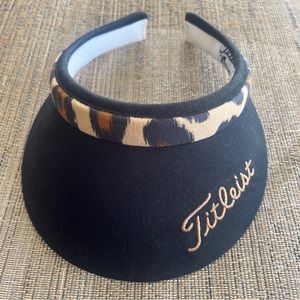 Titleist Visor-Womens Black Cheetah Print Golf Active Hat